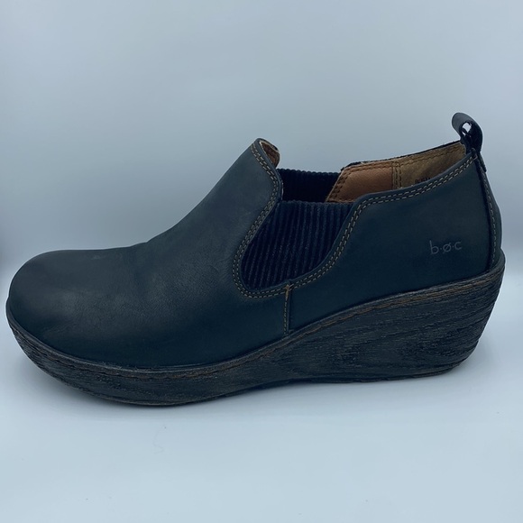 B.o.c. Born Concept Stefana Black Leather Slip-on Women Size 8.5 - Picture 4 of 16